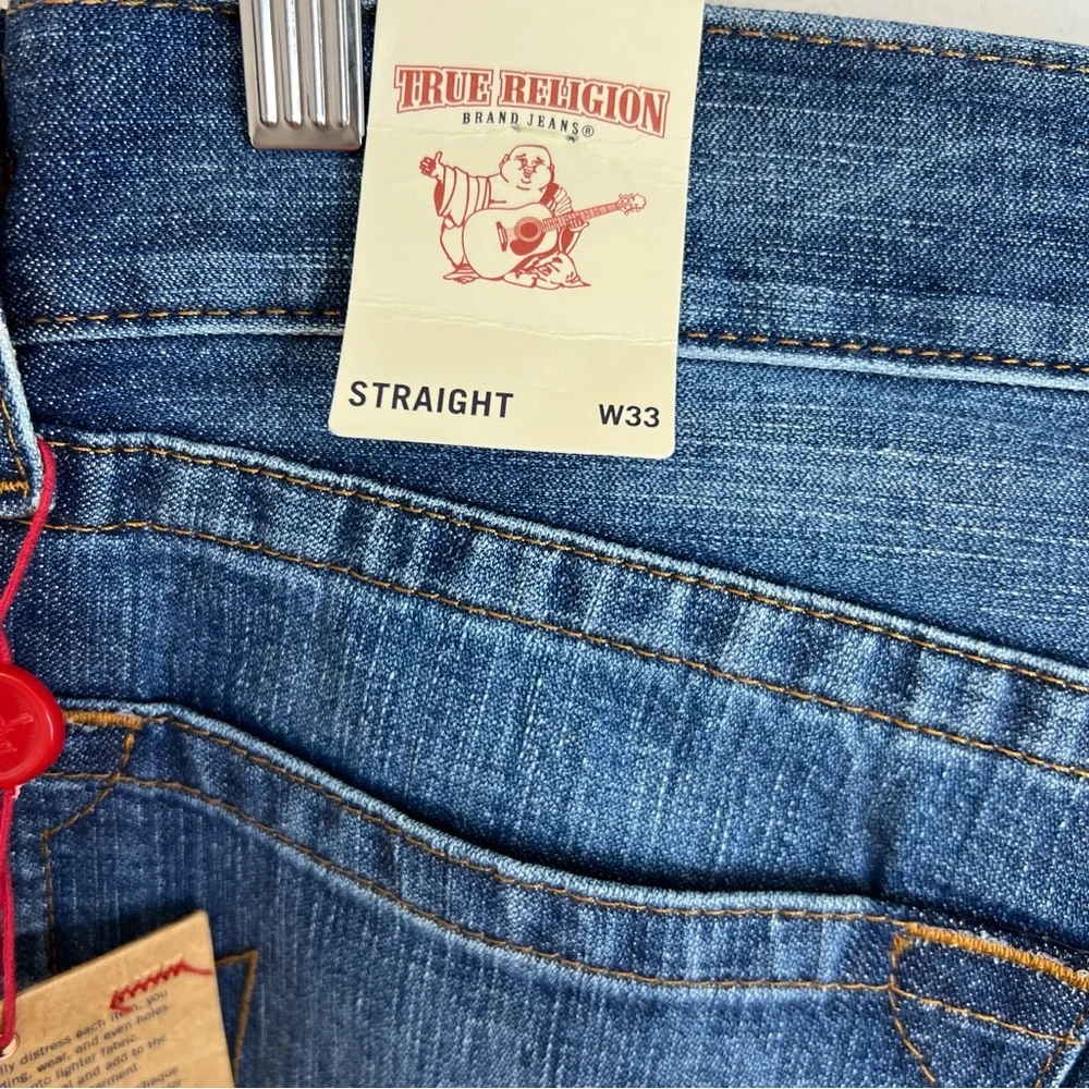 True Religion Straight Fit Jeans 101250 Ultra Indigo Men’s Size 33 x 34 NWT